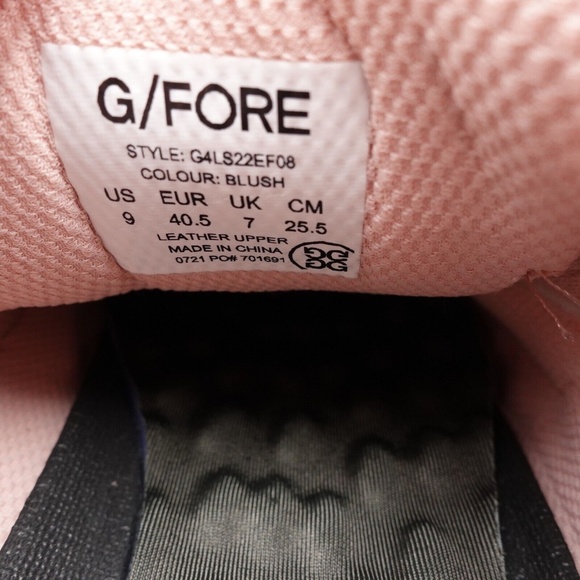 NEW G/FORE Women's Gallivanter Brogue Wingtip Golf Shoes G4LS22EF08 Blush - Picture 13 of 16